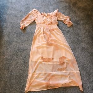 Chelsea28 free flowy off the shoulder dress